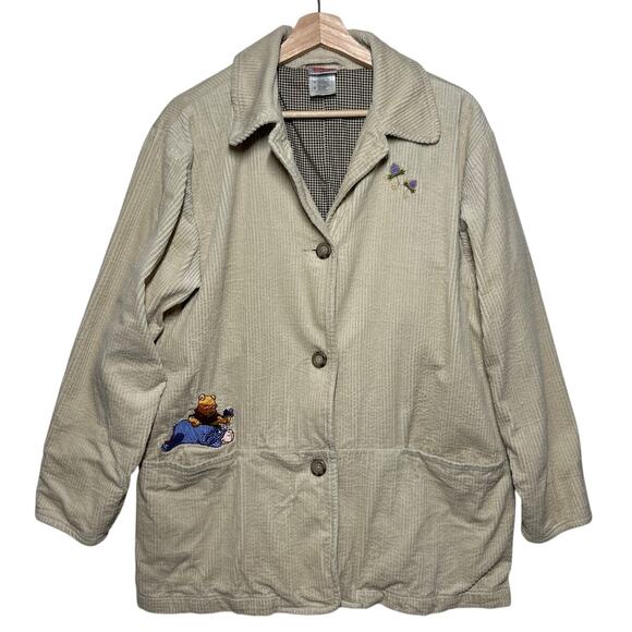 Disney Jackets & Blazers - Disney Store Vintage Winnie the Pooh Eeyore Embroidered Corduroy Shacket Sz M